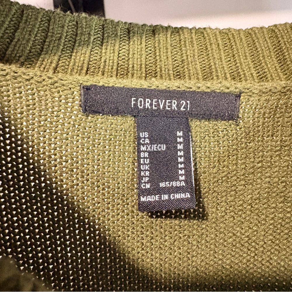 Forever 21 Green Ruffle Sweater - Picture 4 of 11